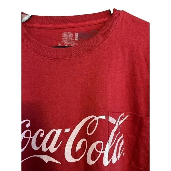 FRUIT OF THE LOOM COCA COLA RED TEE SIZE 4 X - Picture 2 of 3